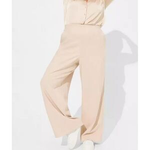 Studio by Torrid Pull On Wide Leg Refined Crepe Cream Women's Size 5 Tall